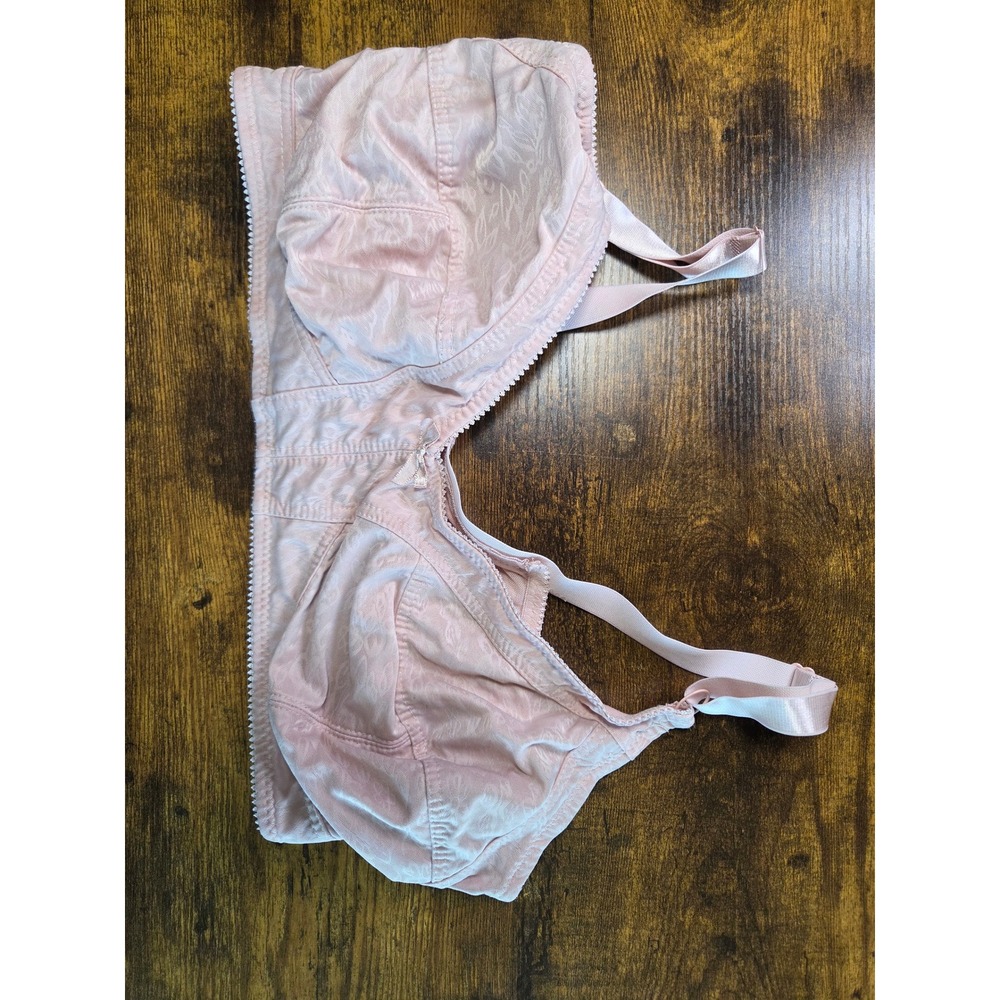 Sofra Pink Floral Jacquard Full Coverage Non-Wired Bra 44D BR1545N